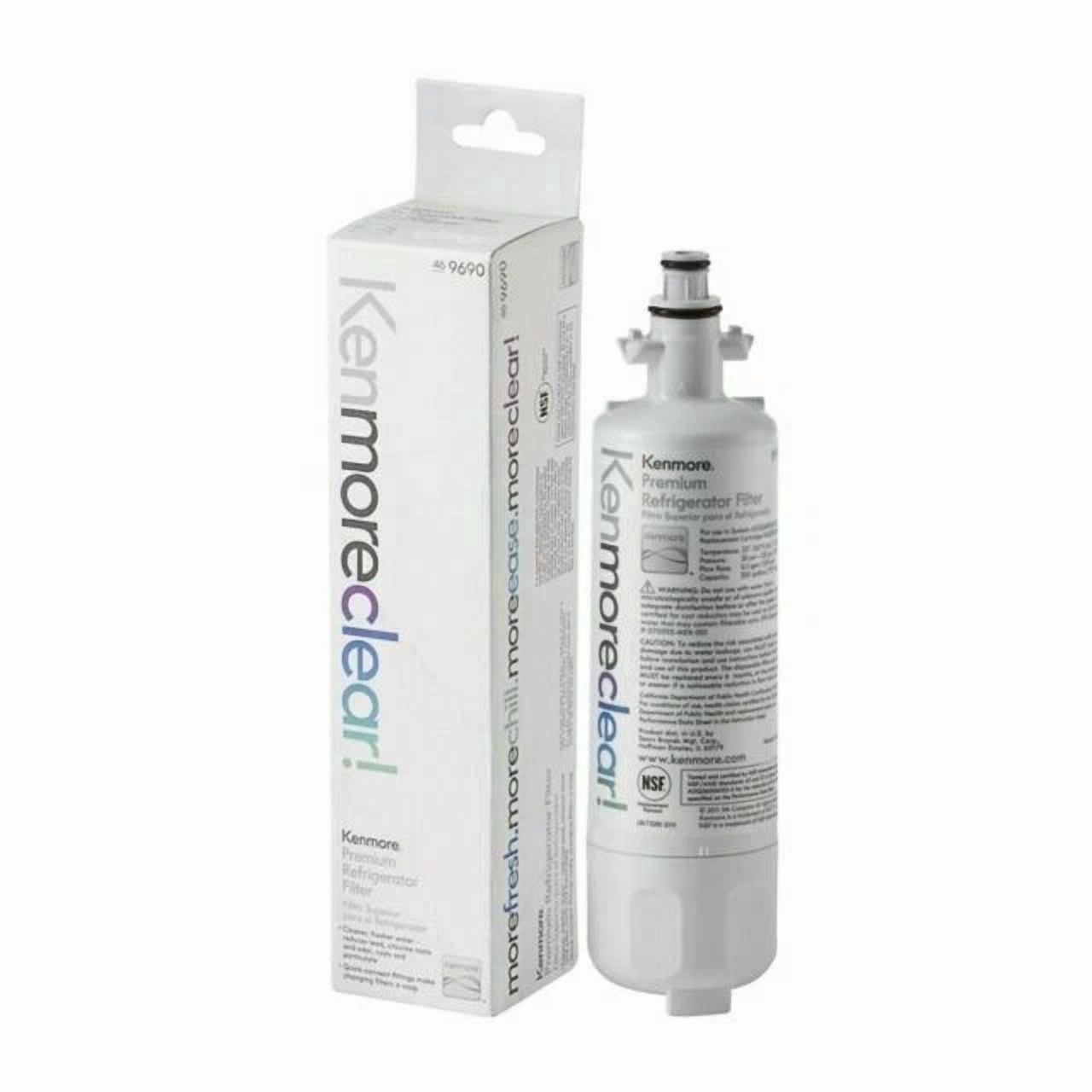 9690 Refrigerator Water Filter Replacement for LG LT700P and Kenmore 46-9690, 469690, NSF Certified, 1 Pack