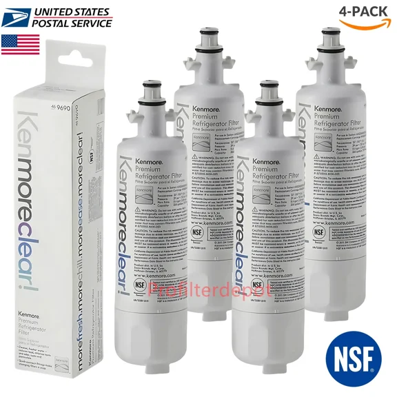 9690 Refrigerator Water Filter Replacement for LG LT700P and Kenmore 46-9690, 469690, NSF Certified, 2 Pack