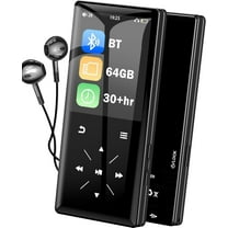 96GB Bluetooth MP3 Player - 2.4" Screen Portable HiFi Mp3 MP4 Player with Built-in Speaker,Walkmen Music Player with Voice Recorder,FM Radio,Touch Buttons Study Player,Support up to 256GB SD Card