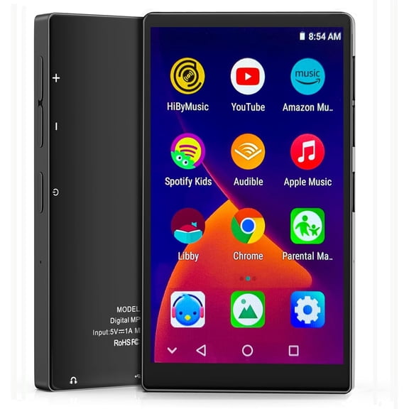 96GB MP3 Player with Bluetooth & WiFi,4.0"Touch Screen MP4 Player,Music Player for Spotify,Pandora,Music,Play Store,FM Radio,3GB RAM Android Music Player for Parental Control,Support Extended to 1TB