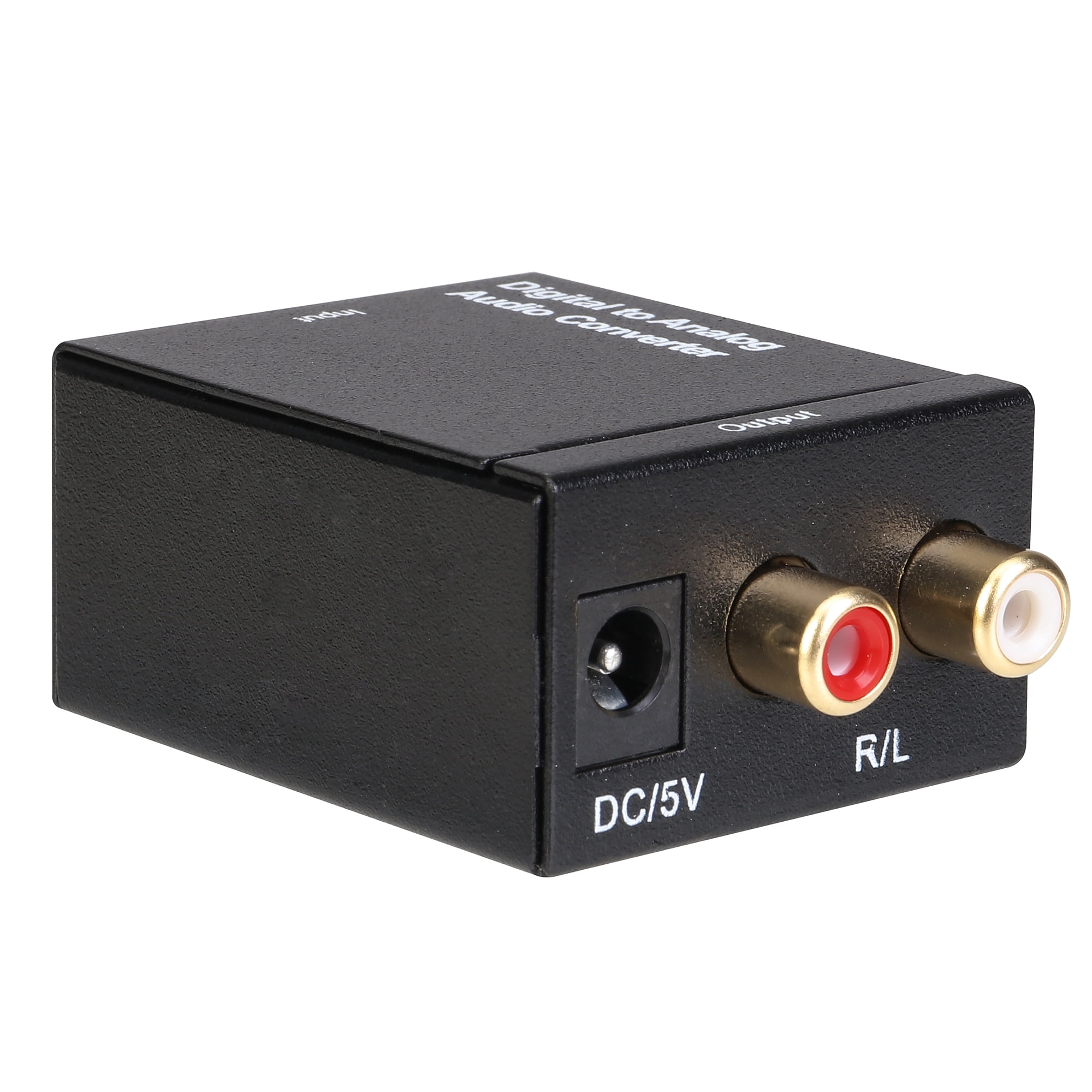 Black Digital Optical Coaxial To Analog RCA R/L Audio Converter With 3.5 Mm Jack With USB Power Cableoptical Cable
