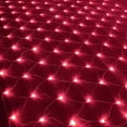 thumbnail image 1 of 96LED Halloween Red Net Lights, Outdoor Halloween Net String Lights Mesh Lights Garden Lights, 1.5ft x 1.5ft Fairy String Decorative Lights 8 Modes for Halloween Party Garden Decorations, 1 of 10