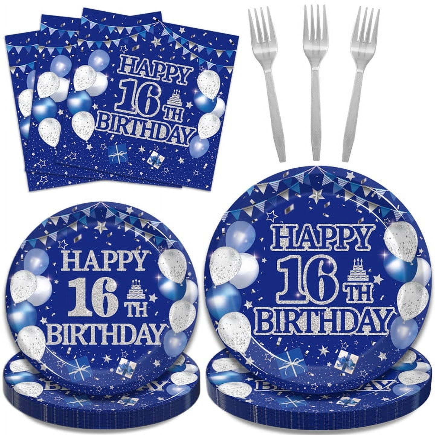 96PCS 16th Birthday Party Tableware Set 16th Birthday Party Supplies