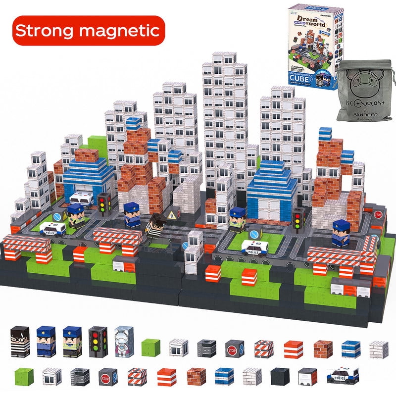 NCOSMOS 96PCS Magnetic Blocks Set, Safe Harmless, Magnet Building