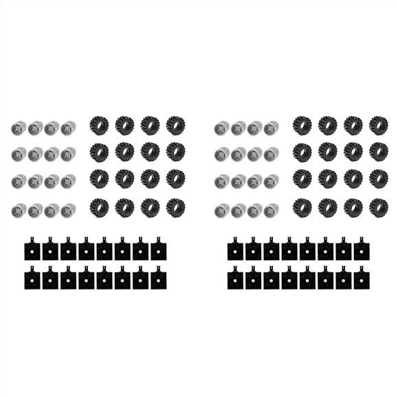 96PCS Mini Wheel Axles Pack Block Car Accessories Tyre Hub Classic Building Bricks Children DIY Toys Blocks for Kids