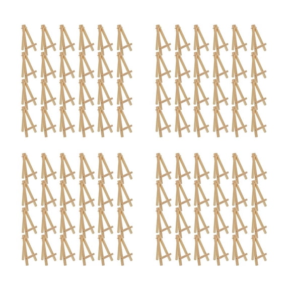 96Pcs 12.7cm Mini Wooden Display Stands, Easels, Table Top Stands, Suitable for Children's Handicrafts, Business Cards