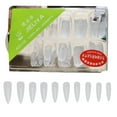 thumbnail image 1 of 96Pcs/Box Seamless Nail Tips Ladder Shape Ultra Thin Water Drop Fold Transparent Frosted Tip for Manicure, 1 of 8