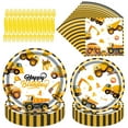 thumbnail image 1 of 96Pcs Construction Birthday Party Supplies Construction Theme Decorations Includes Plates, Napkins, Cutlery, Perfect for Boys Kids Birthday Party, Serves 24 Guests, 1 of 7