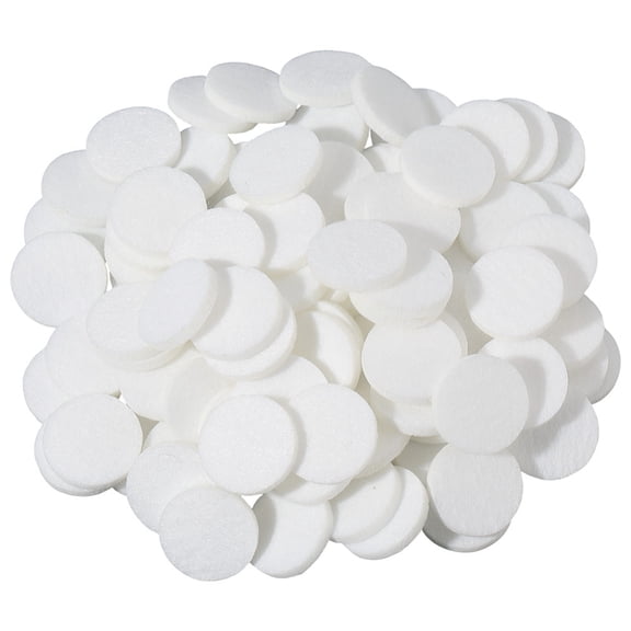 96Pcs Fibre Perfume Pads Essential Oils Diffuser Locket Pads Flat Round White 22.5x3mm DIY