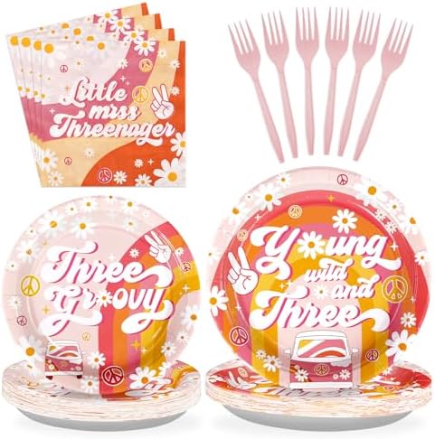 96pcs-groovy-birthday-decorations-hippie-boho-little-miss-threenager