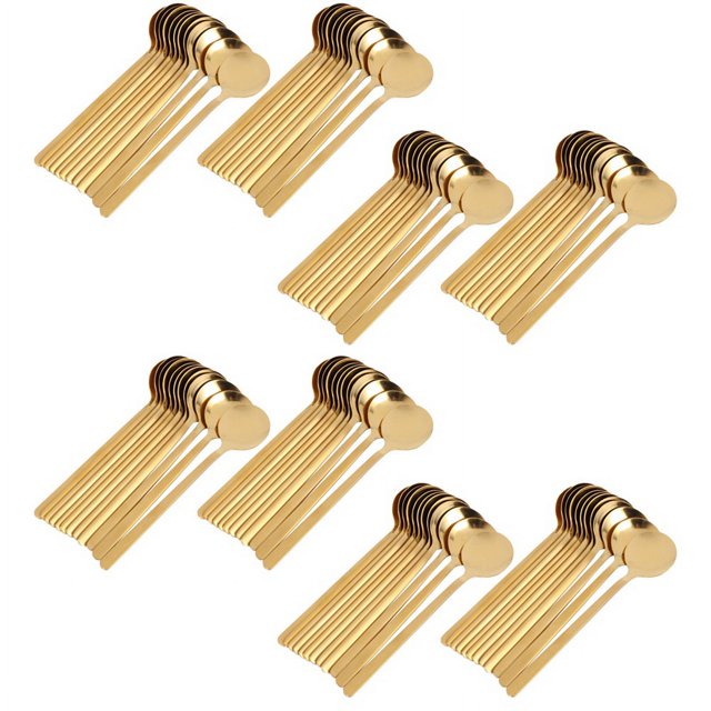 96Pcs Round Shape Coffee Spoon Stainless Steel Mini Teaspoons Sugar