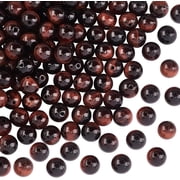96Pcs Tiger Eye Gemstone Beads 8mm Natural Red Tiger-Eye Gemstone Nature Tiger Eye Gemstone Loose Beads Energy Stone Strands for Bracelet Necklace Jewelry MakingMixed Color