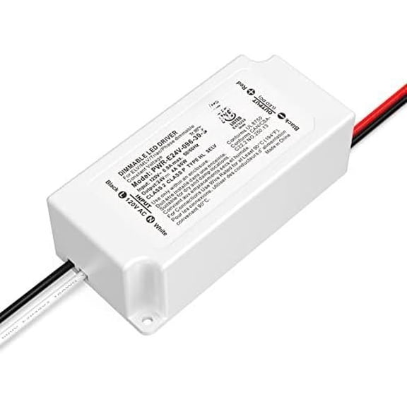 96W Dimmable LED Driver,120VAC to 24VDC  Transformer,Dimmable Power  for LED Strip Light,Kitchen,Cabinet, Compatible with  Lutron and Leviton Dimmers,Class 2,UL Listed