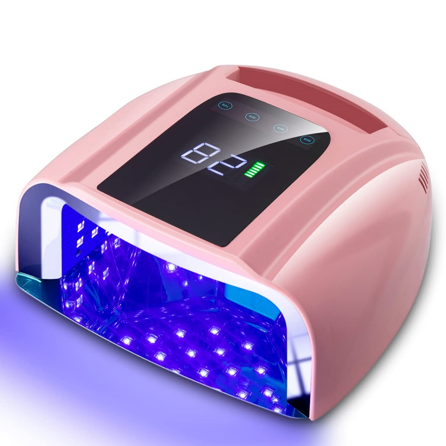 96W Rechargeable UV LED Nail lamp,Cordless Nail Dryer with Removable Stainless Steel Bottom,Professional Curing Lamp for Fingernail and Toenail, Auto Sensor & Quick Dry Nail Machine