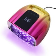 96W UV Nail Lamp Not Rechargeable Gel Lamp Professional LED Nail Light Dryer with Removable Stainless Steel Plate 4 Timers Auto Sensor Fast Curing for Home & Salon DIY Manicure