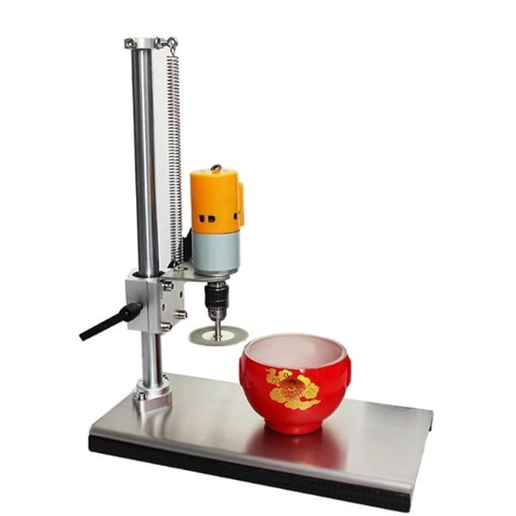 96W Wine Bottle Electric Cutting Machine Glass Ceramic Bottle Cutter Bottle Grinding Drilling Cutting Machine with 4 PCS Abrasive Blades