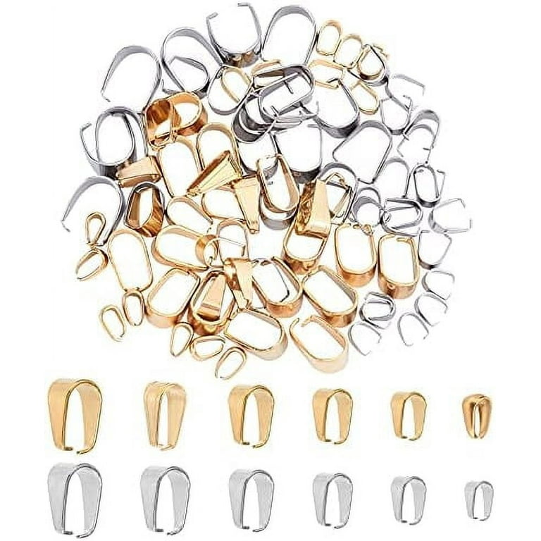 Pinch clasp bails dangle charms top