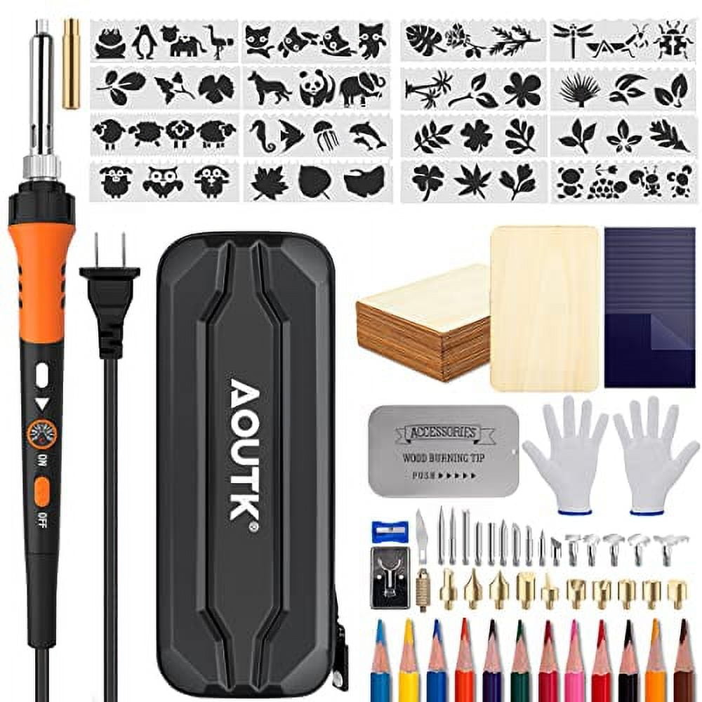 96pcs Wood Burning kit, Professional WoodBurning Pen Tool, DIY Creative  Tools Adjustable Temperature 392°F-842°F,Wood Burner for Embossing/Carving/ Pyrography，Suitable for Beginners,Adults,Kids 