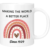 96th Birthday Gifts Ideas, 96th Birthday Decorations for Her Him Women Men, 1929 Turning 96 Year Old Birthday Coffee Mug Cup, 11oz