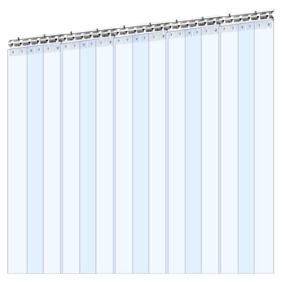 96x60 Inches 10 PCS Clear PVC Strip Curtain for Walk in Freezer Cooler