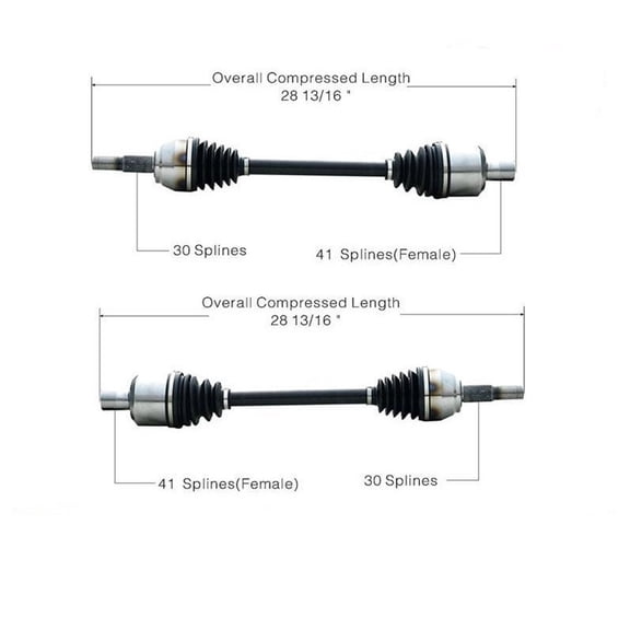 97-04 for Corvette CV Axle Shaft - GM8214 NCV10999, Left & Right Rear, 3-Year Warranty, High-Finish New Shaft