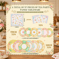 97 Classic Style 24 Set Floral Tea Party Disposable Tableware Supplies ...
