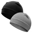 thumbnail image 1 of 97% Cotton Skull Cap Beanies for Men Women, Breathable Helmet Liner Sleep Hat, 1 of 7