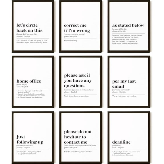 97 DECOR Office Wall Decor, Work Quote Print Motivational Poster (UNFRAMED)