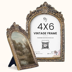 97 Decor Baroque 4x6 Gold Arch Picture Frame, 1 Pack