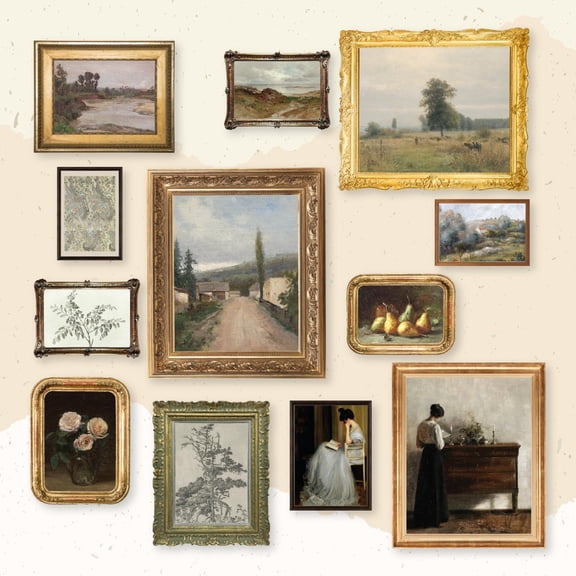 97 Decor Antique 8x10 French Country Art Print Set, 12 Pieces