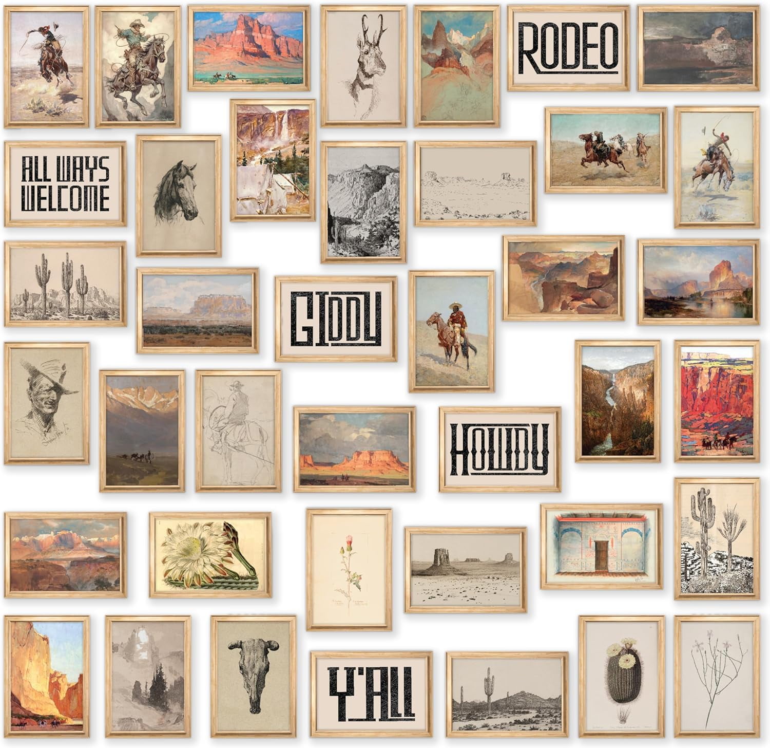 97 Decor Boho Western Decor for Bedroom, Southwestern Wall Art (Unframed)