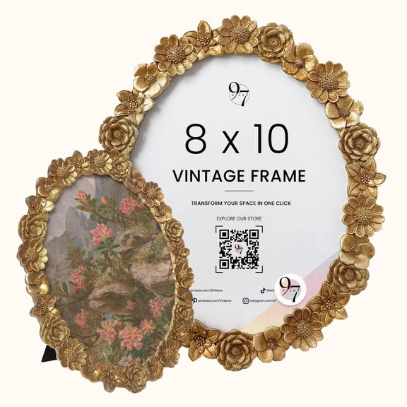 97 Decor Gold Vintage Picture Frames 8x10 - Gold Oval Frame 8x10 For Tabletop And Wall Hanging