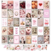 97 Decor Coquette 4x6 Pink Romantic Poster Set, 40 Pieces