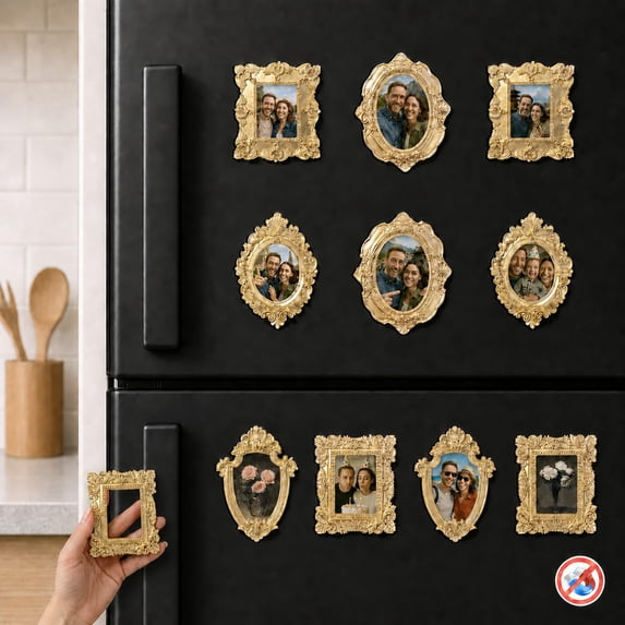 97 Decor Small Gold Picture Frames Set (No Standing & Backing)