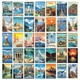 thumbnail image 1 of 97 Decor Travel 4x6 Vintage City Poster Set, 35 Pieces, 1 of 7