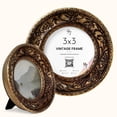 thumbnail image 1 of 97 Decor Vintage Round Picture Frames 3 X 3 - Bronze Circle 3x3 Frame, 1 of 7