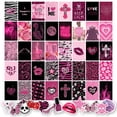 thumbnail image 1 of 97 Decor Y2k 4x6 Hot Pink Collage Poster Set, 40 Pieces, 1 of 7