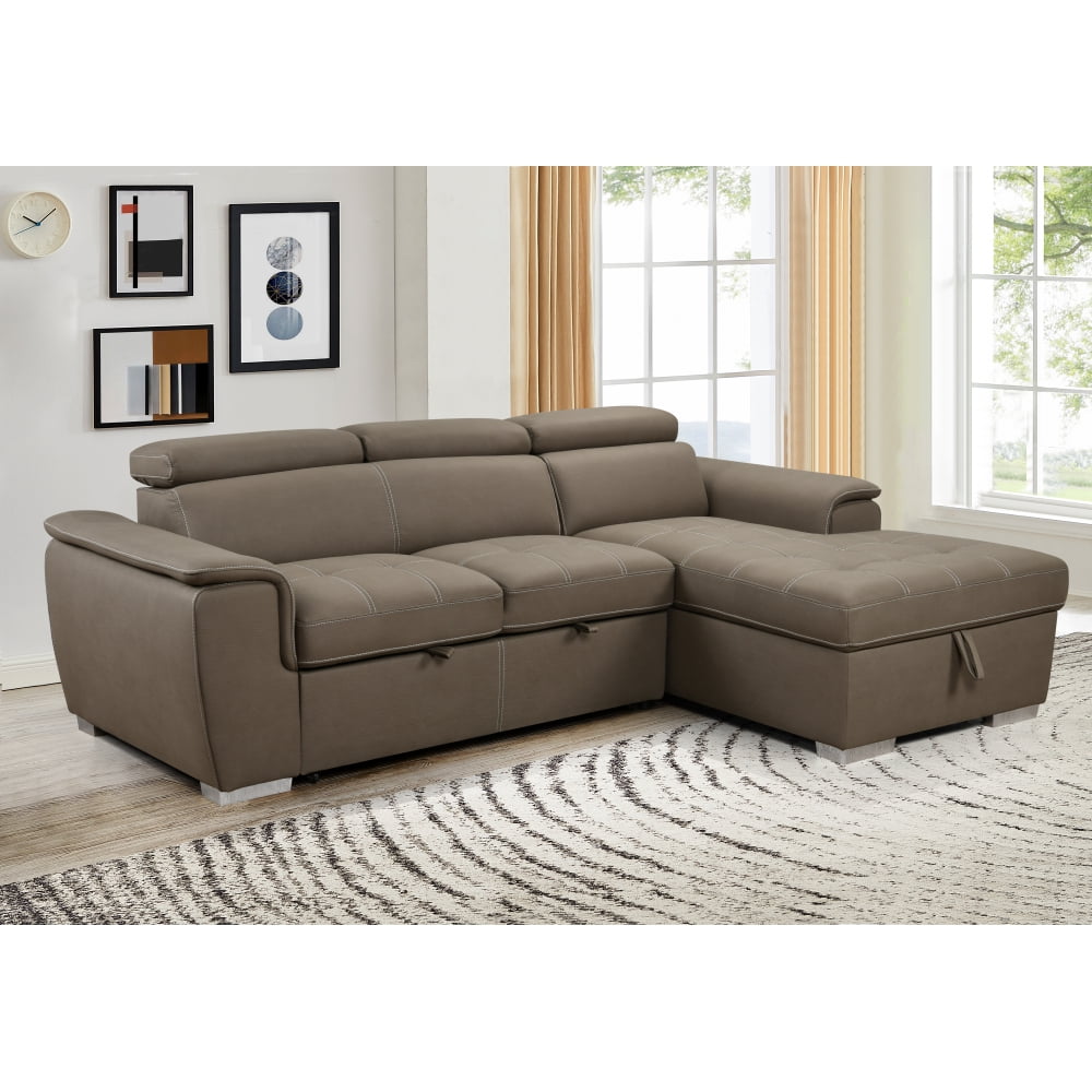 Corner sofa bed with adjustable headrest discount