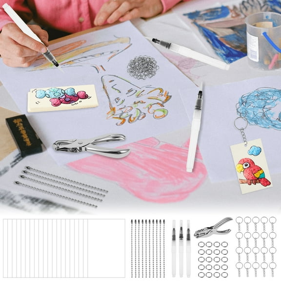 97 Pcs Set Magic Foam Texture Painting Magic Puffy Paint,3D Drawing DIY Art Set,3D Drawing DIY Art Set,with Puffy Paint & Sponge Canvas Kids Art Supplies, DIY Bubble Drawing Pens