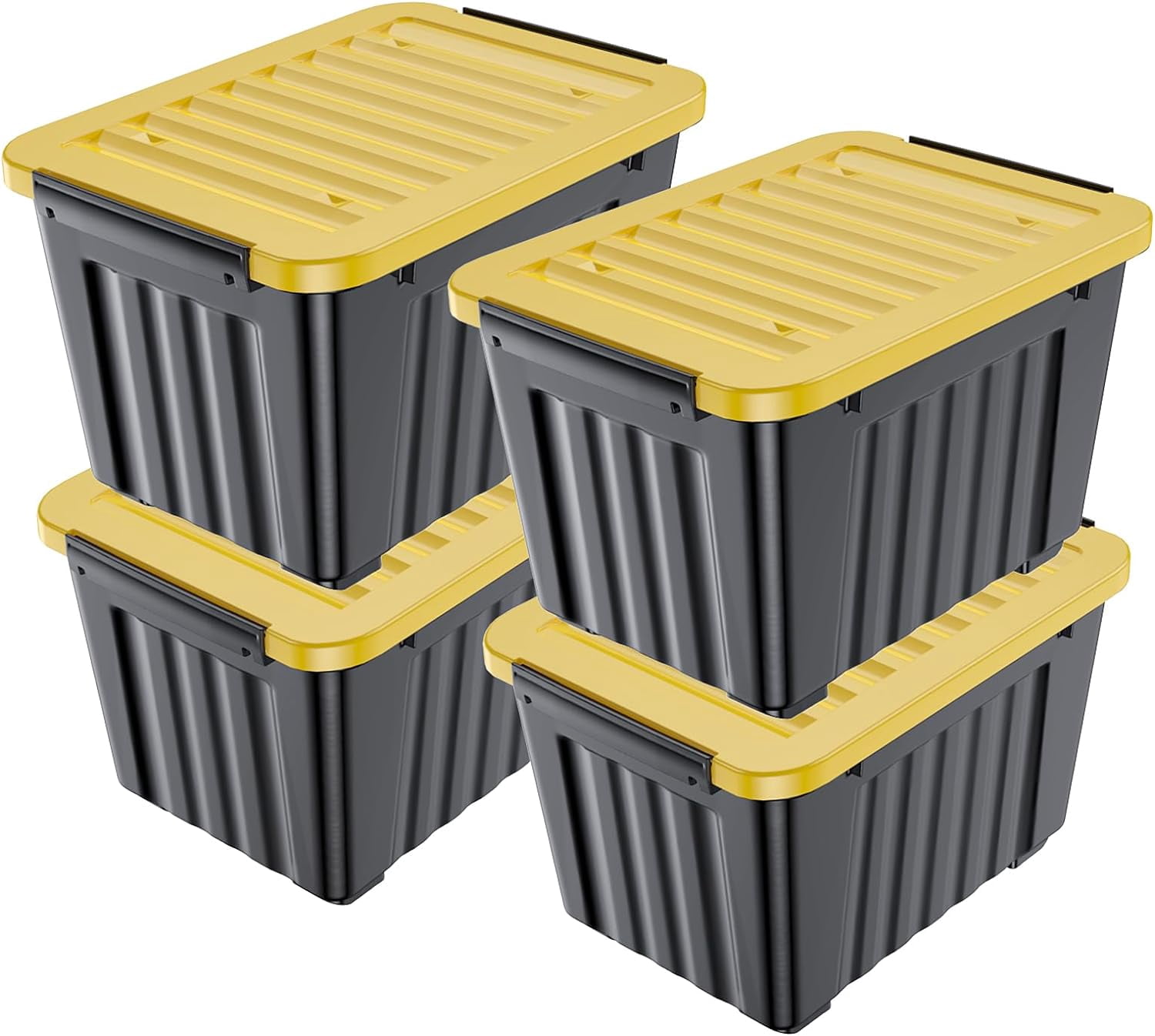 97 Quart Plastic Storage Bin, Stackable and Nestable Storage Boxes with ...