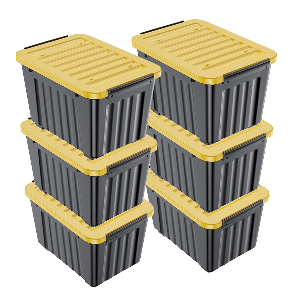 97 Quart Plastic Storage Bin, Stackable and Nestable Storage Boxes with ...