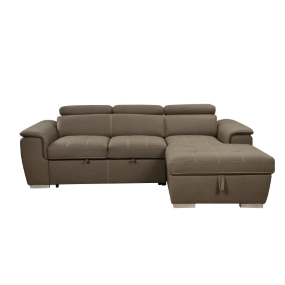 97 inch Convertible Sectional Sofa with Storage Chaise, Adjustable