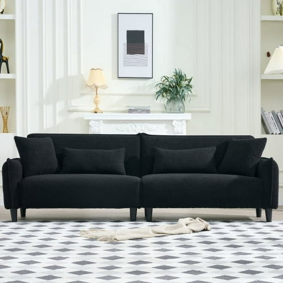 97 inch Teddy Velvet Sofa, suitable for living rooms, bedrooms, reception rooms, offices, apartments, and other living spaces.