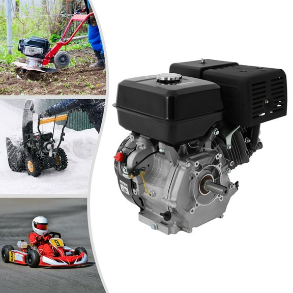 9700W Gasoline Engine with Ergonomic Pull Handle  420cc Displacement, 0.29gal Oil Capacity, IP54 Protection  for Go-Karts & Compressors
