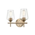 thumbnail image 1 of 9702-MG Millennium Lighting Ashford - 2 Light Bath Vanity-10.75 Inch Tall and 13.75 Inch Wide-Modern Gold Finish, 1 of 4