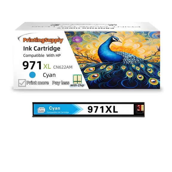 970XL 971XL Ink Cartridge Compatible for 970 971 XL Ink Cartridges for Officejet Pro X576dw X451dn X451dw X476dw X476dn X551dw Printer