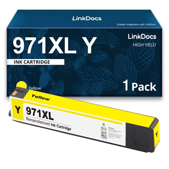 971 xl Yellow Ink Cartridge Compatible for HP 971 XL 971XL Y to use with OfficeJet Pro X451dn X451dw X476dn X476dw X551dw X576d Printer