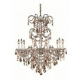 thumbnail image 1 of 9710 Athena Collection Hanging Fixture D29in H35in Lt:10 Pewter Finish (Royal Cut Golden Teak Crystals)-Finish:Pewter, 1 of 1