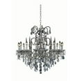 thumbnail image 1 of 9716 Athena Collection Hanging Fixture D35in H33in Lt:16 Pewter Finish (Royal Cut Crystals)-Finish:Pewter, 1 of 1
