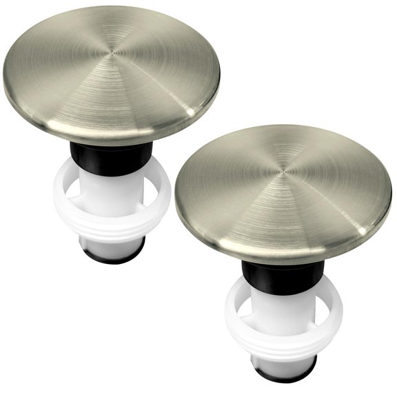 972-098J Brushed Nickel Plumbing-Equipment for Sink Drain Sink Stopper,Part Push and Seal Drain Assembly 35338-06XX Bathroom Drain Sink Plug 2PCS